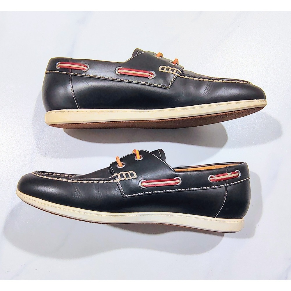 Bally Boat Shoes Loafers Mens Dark Brown Leather Deck Loafers Switzerland 8D - Picture 8 of 11